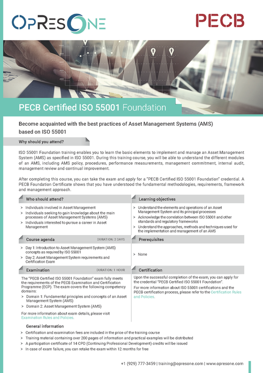 ISO 55001 Foundation Certification Course