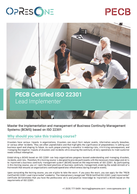 ISO 22301 Lead Implementer Certification Course