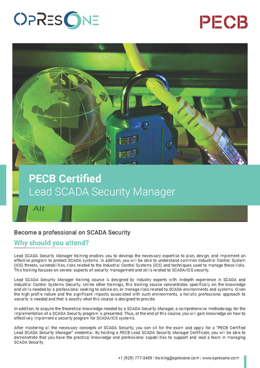 Lead SCADA Security Manager Certification Course